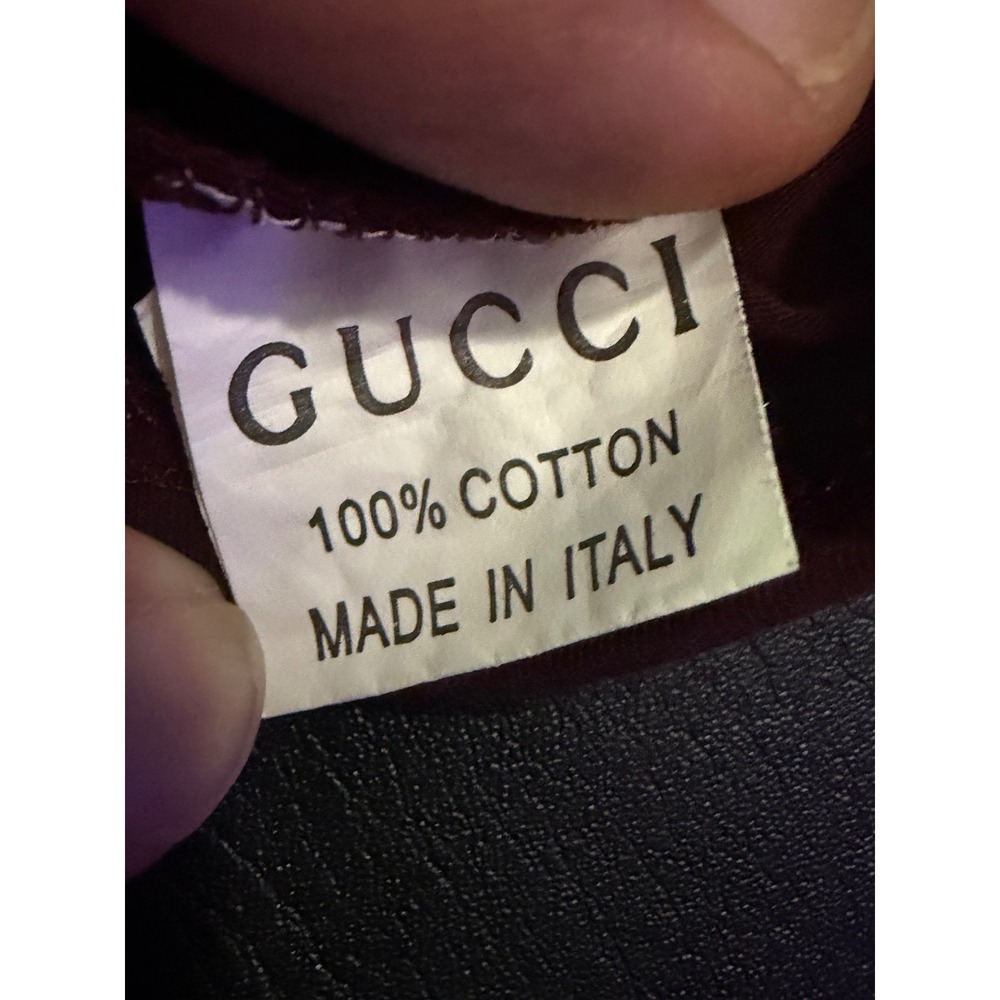 Gucci Mens Burgundy Interlocking G Rope Graphic T-Shirt XXL Made in Italy - Picture 6 of 6